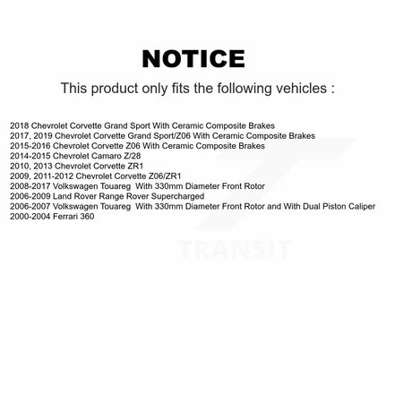 Positive Plus Semi-Metallic Disc Brake Pads For Chevrolet Corvette Camaro Volkswagen Touareg Land Rover PPF-D1165
